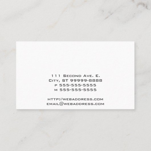 Anker Visitenkarte (Rückseite)