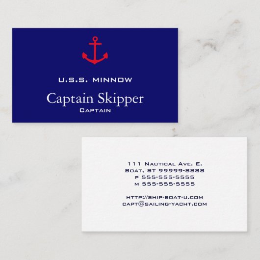 Anker Visitenkarte (Vorne/Hinten)