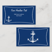Anker-Visitenkarte Visitenkarte (Vorne/Hinten)