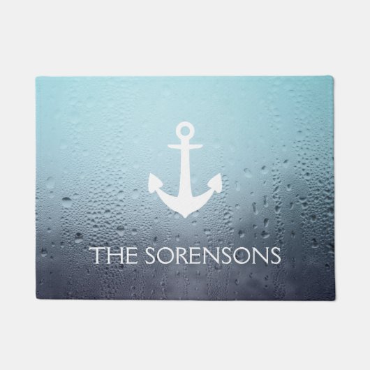 Anker-Wasser lässt Familienname-Fußmatte fallen Fußmatte (Vorderseite)