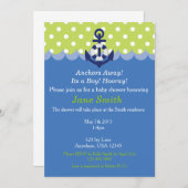 Anker weg, das ist ein Junge! Urlaub! Einladung (Vorne/Hinten)