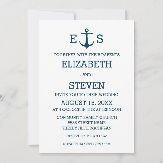 Anker weg einladung (Vorderseite)