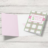 Anker weg Girl Nautical Baby Dusche Karte