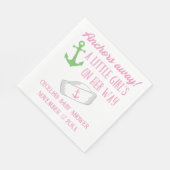 Anker weg Girl Nautical Baby Dusche Serviette (Ecke)