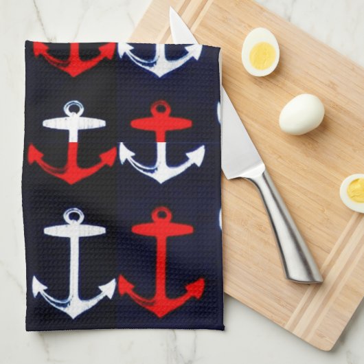 Anker weg handtuch (Viertel Falte)