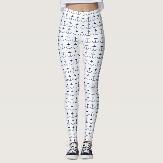 Anker weg Leggings (dunkle Printwerbung) (Vorderseite)