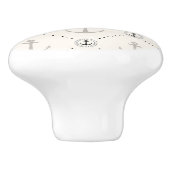 Anker weg! Nautisches Muster für das Leben an der  Keramikknauf (Seitenansicht)