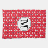 Anker weg! Red Custom Mit Monogramm Golf Bag Handtuch (Horizontal)