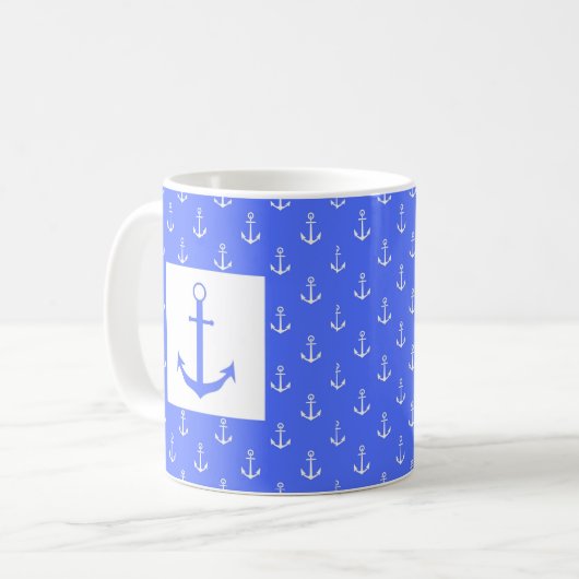 Anker weg Tasse (blau) (Vorderseite Links)