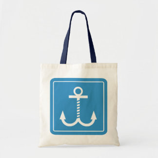 Anker-wegbudget-Tasche - lt Blue und Weiß Tragetasche
