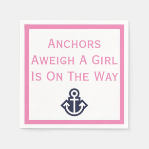 Anker wiegen ein Baby auf dem Weg Anchor Napkins Serviette