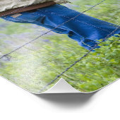 Anker zittern die Hände über den Zaun Fotodruck (Ecke)