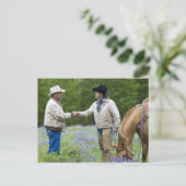 Anker zittern die Hände über den Zaun Postkarte (Stehend Vorderseite)