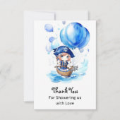 Anker zum Feiern: Baby-Dusche Dankeskarte (Vorderseite)