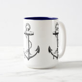 Anker Zweifarbige Tasse (VorderseiteRechts)