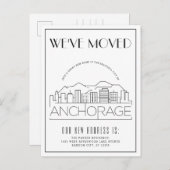  Ankerage | Moderner Deko - Adresswechsel Ankündigungspostkarte (Vorne/Hinten)