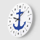 Ankerblau + Ihr Hintergrund und Ihre Ideen Große Wanduhr (Winkel)