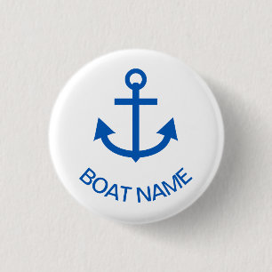 Ankerblau Personalisiert Ihr Bootname Button