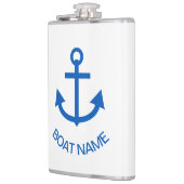 Ankerblau Personalisiert Ihr Bootname Flachmann (Links)