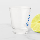 Ankerblau Personalisiert Ihr Bootname Schnapsglas (Links)