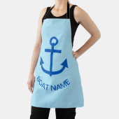 Ankerblau Personalisiert Ihr Bootname Schürze (InSitu)