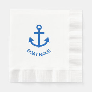 Ankerblau Personalisiert Ihr Bootname Serviette