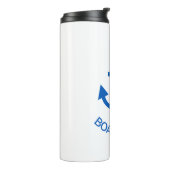 Ankerblau Personalisiert Ihr Bootname Thermosbecher (Nach links gedreht)