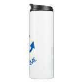 Ankerblau Personalisiert Ihr Bootname Thermosbecher (Nach rechts gedreht)