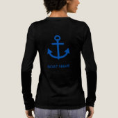 Ankerblau Personalisiert Ihr Bootname Tri-Blend Shirt (Rückseite)