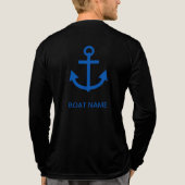 Ankerblau Personalisiert Ihr Bootname Tri-Blend Shirt (Rückseite)