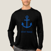 Ankerblau Personalisiert Ihr Bootname Tri-Blend Shirt (Vorderseite)