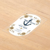 Ankerblauer Brautparty Acryleinladungen (Ablage )