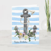 Ankerbukett zum Geburtstag Karte (Vorderseite)