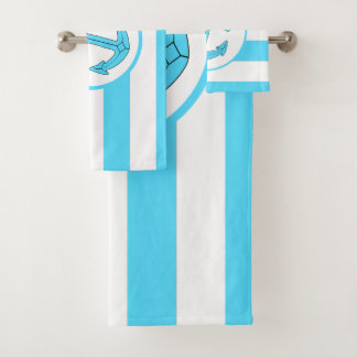 Ankerdesign blau gestreift badhandtuch set