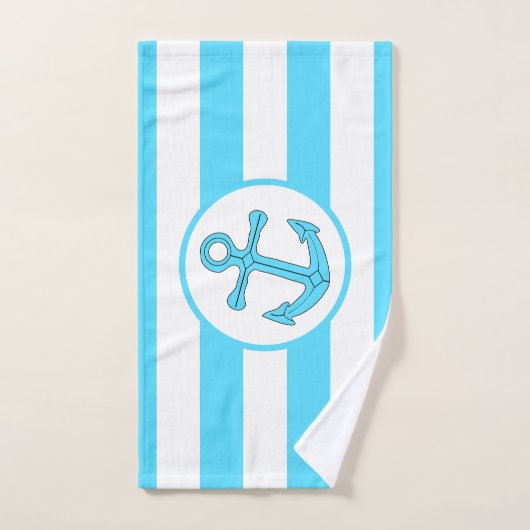 Ankerdesign blau gestreift badhandtuch set (Handtuch)