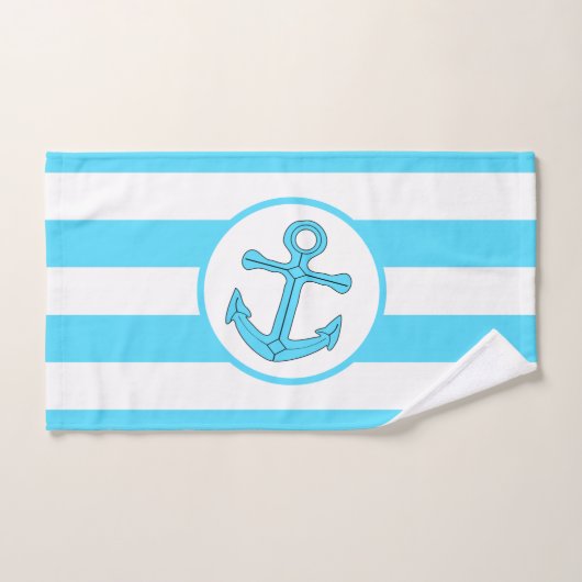 Ankerdesign blau gestreift badhandtuch set (Handtuch)