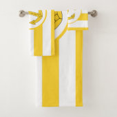 Ankerdesign gelb gestreift badhandtuch set (Insitu)