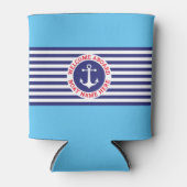 Ankerdesign mit Streifen Dosenkühler (Vorderseite)