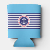 Ankerdesign mit Streifen Dosenkühler (Rückseite)