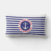 Ankerdesign mit Streifen Lendenkissen (Rückseite)