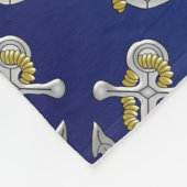 Ankerdesign Navy Blue Fleecedecke (Ecke)