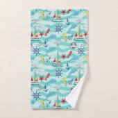 Ankerdolphin für Schiffsmuster Badhandtuch Set (Handtuch)