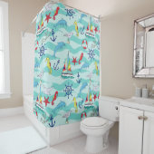 Ankerdolphin für Schiffsmuster Duschvorhang (Beispiel)