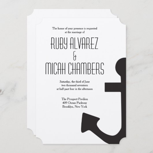 Ankereinladung Einladung (Vorne/Hinten)