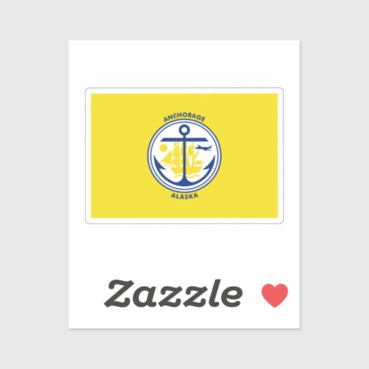 Ankerflagge, Alaska Aufkleber (Blatt)