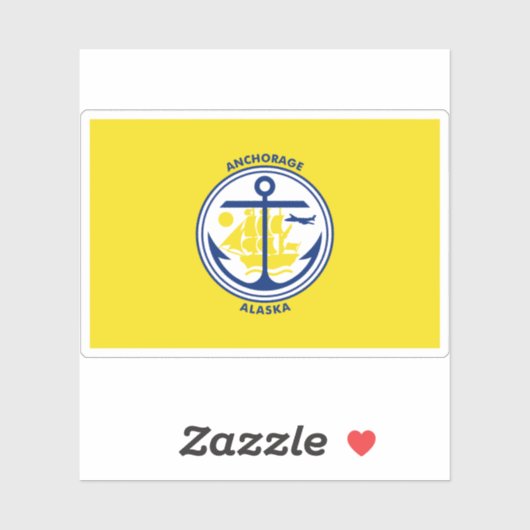 Ankerflagge, Alaska Aufkleber (Blatt)