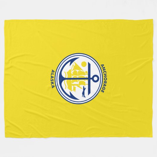 Ankerflagge, Alaska Fleece Blanket (Vorderseite (Horizontal))