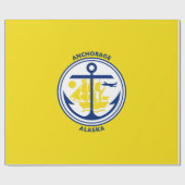 Ankerflagge (Alaska) Geschenkpapier (Flach)