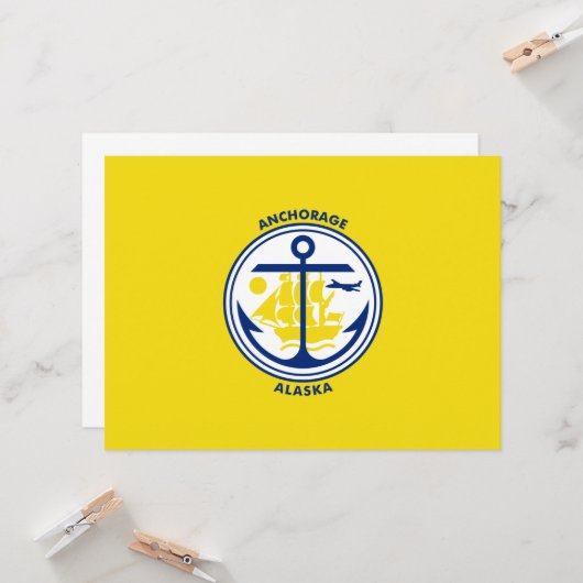 Ankerflagge (Alaska) Karte (Vorderseite/Rückseite Beispiel)