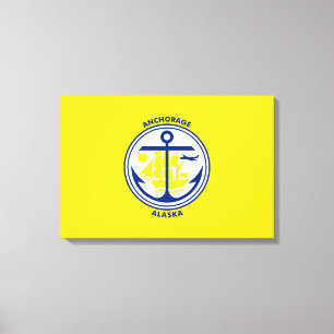 Ankerflagge (Alaska) Leinwanddruck